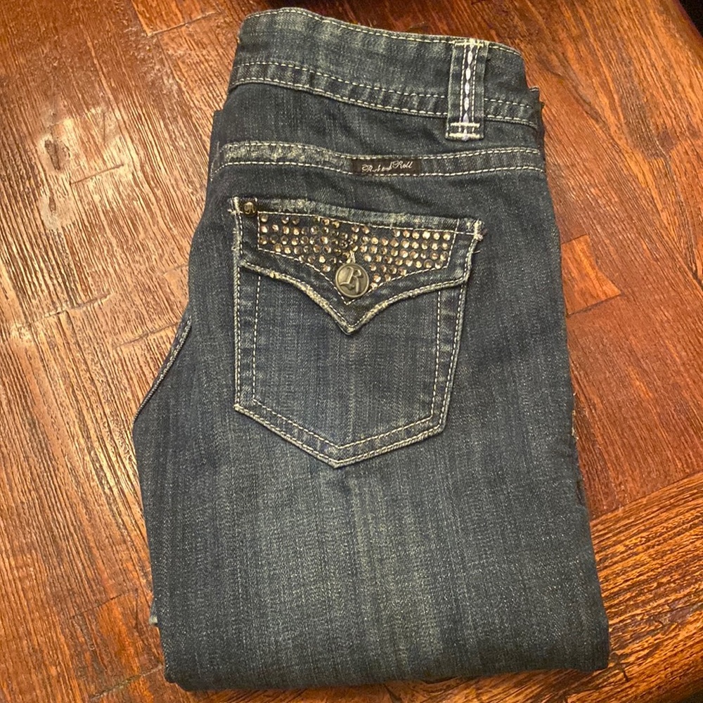 Rock & Roll Cowgirl low rise bootcut jeans size 26 Long